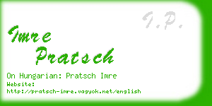 imre pratsch business card